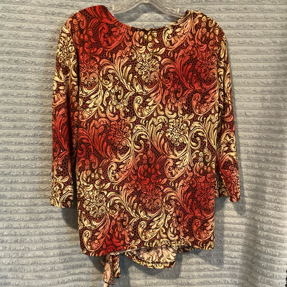 2X Shimmery wrap like top by Dressbarn.